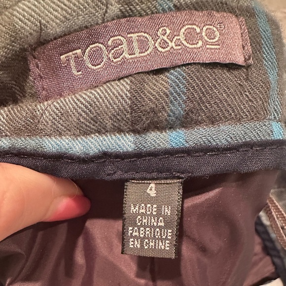 Toad&Co Quilted Birddog Mini Skirt Zuni Turquoise Sz 4 Buttons Short Casual - Picture 3 of 9